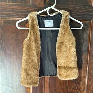 Old Navy Tan Faux Fur Vest